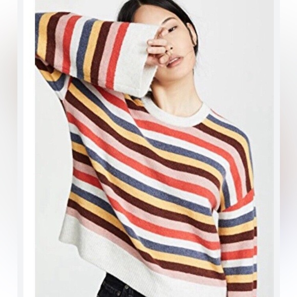 Madewell Cardiff Striped Crewneck Sweater M - Picture 2 of 8
